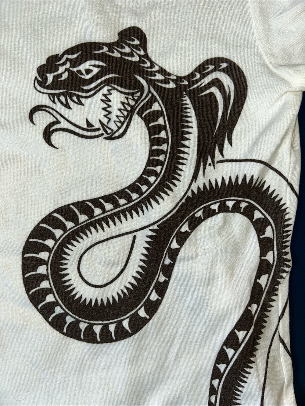 Ralph Lauren Black Label sz S White Sleeveless Tank Top - Crew Neck snake motif - Picture 3 of 5